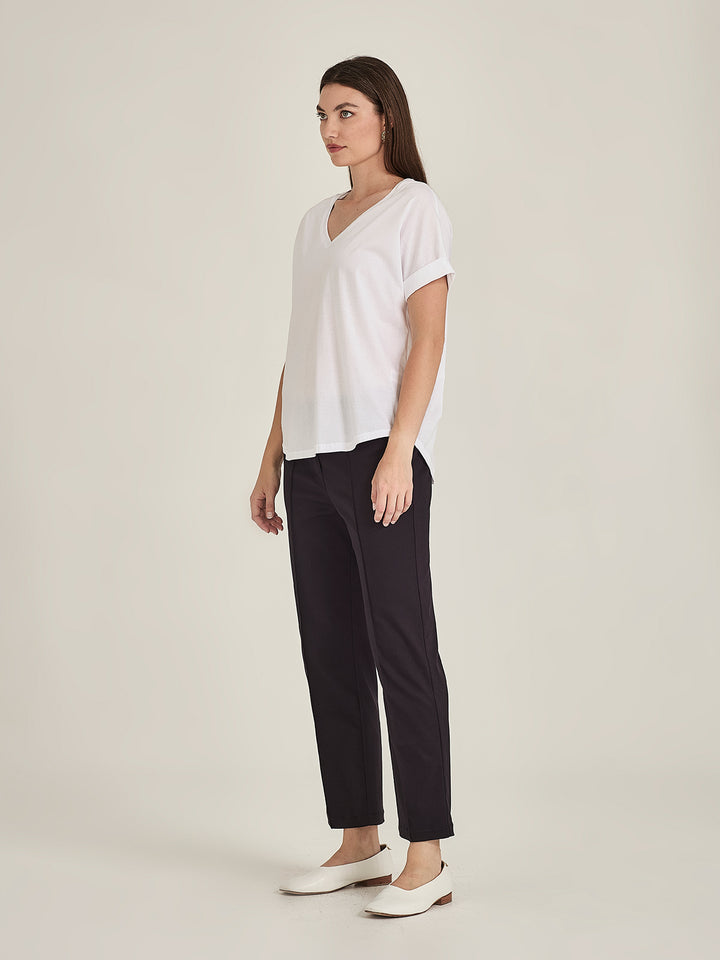 Audrey Cigarette Pants (Navy)