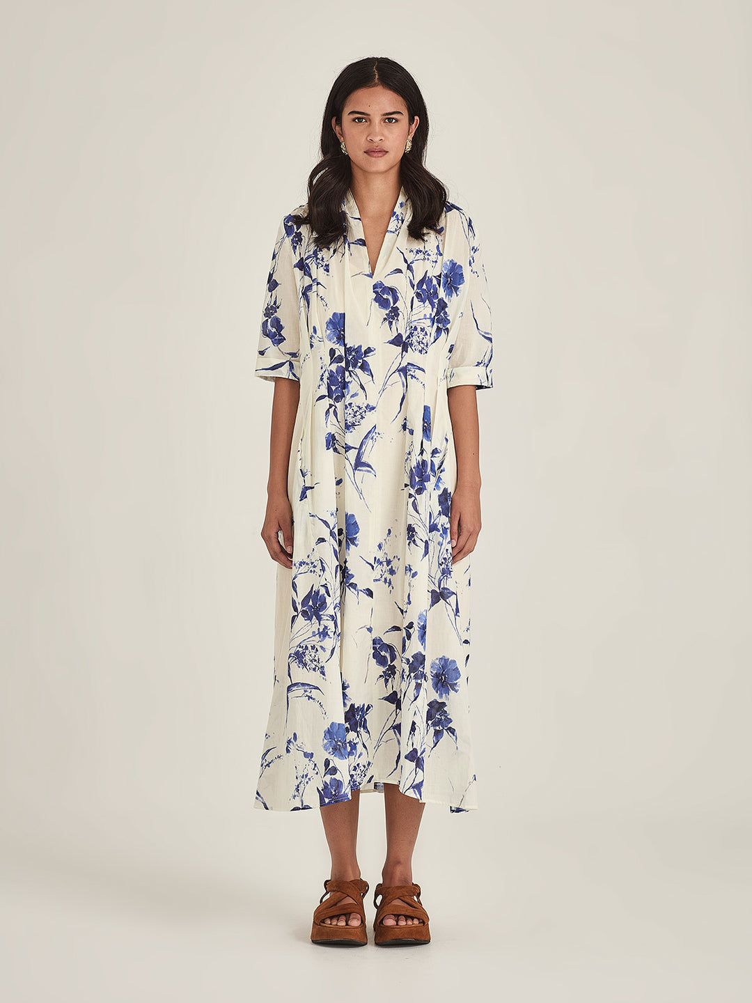 Courtney Dress (Lapis / Chalk)