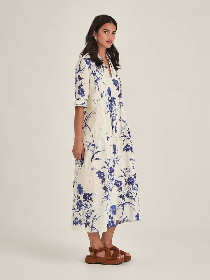 Courtney Dress (Lapis / Chalk)