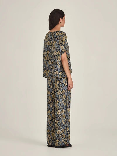 Ellie Print Pant (Chambray Floral)