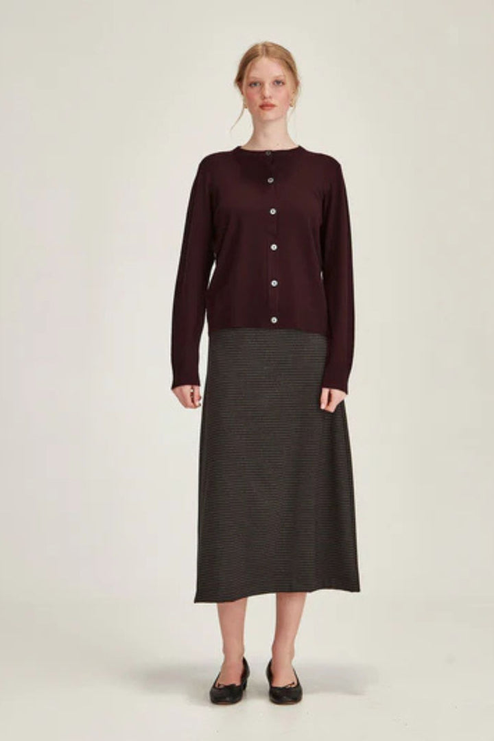 Aiden Check Skirt (Charcoal Check)