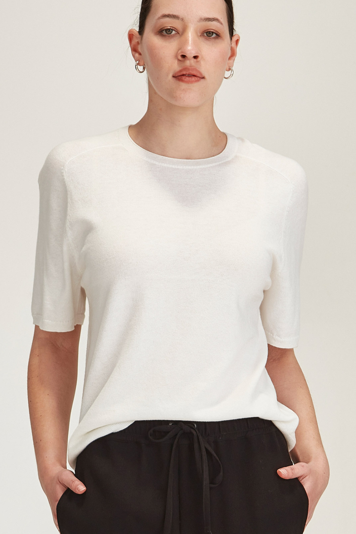 Cecilia Knit Tee (Snowflake)