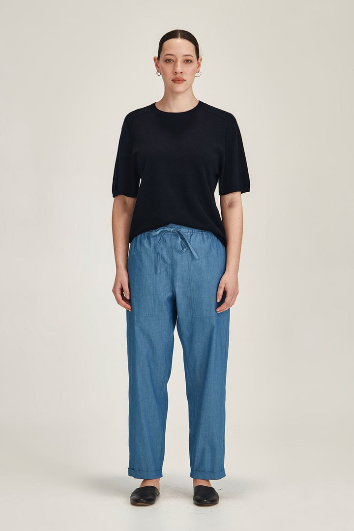 Cecilia Knit Tee (Navy)