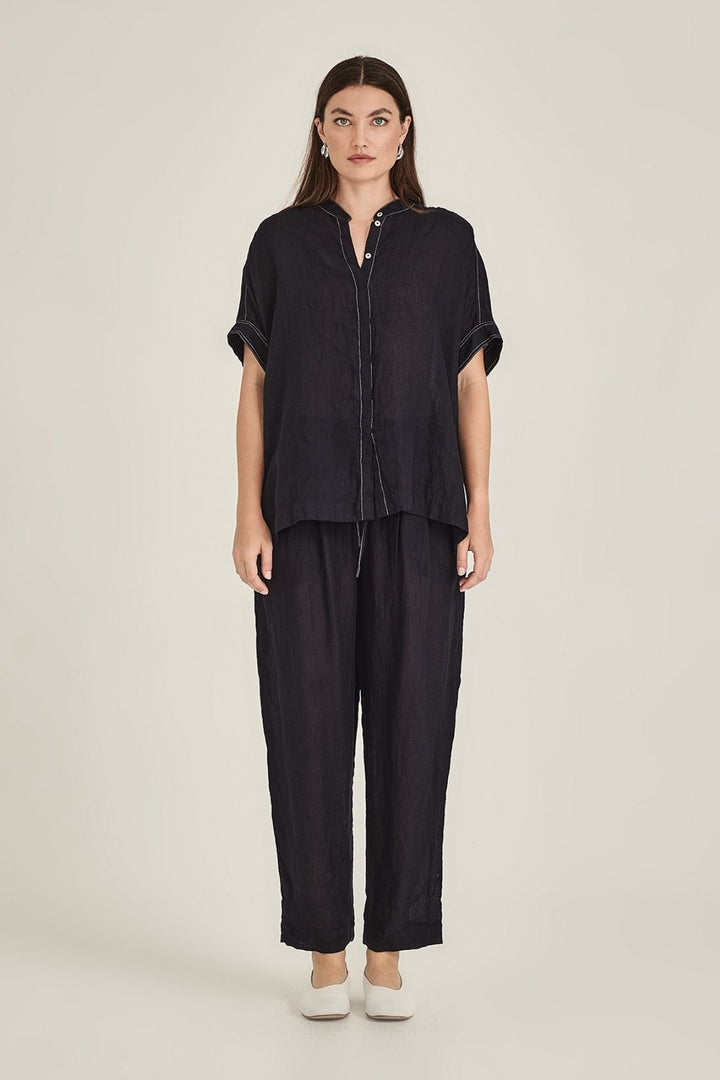 Leo Linen Pant (French Navy)