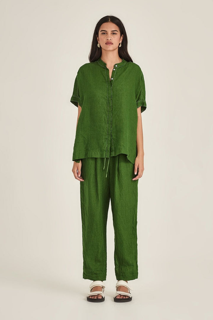 Leo Linen Pant (Palm Green)