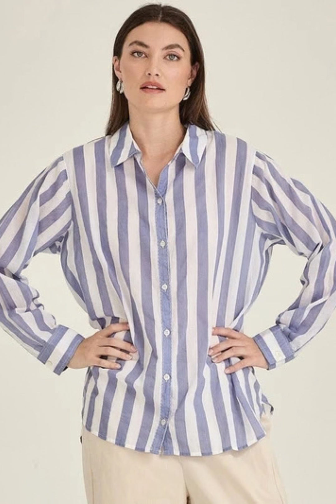 Positano Stripe Shirt (Blue/White)