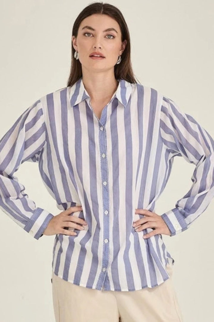 Positano Stripe Shirt (Blue/White)