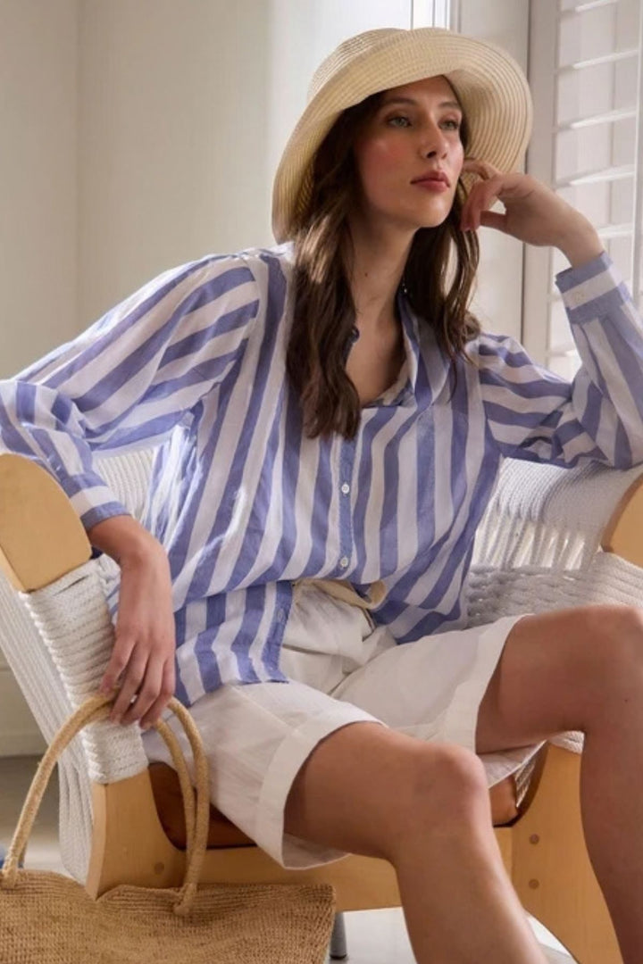 Positano Stripe Shirt (Blue/White)