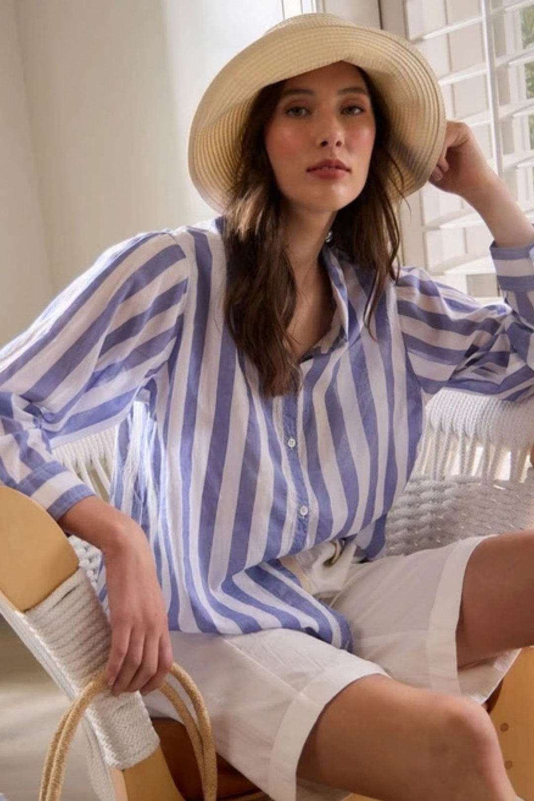 Positano Stripe Shirt (Blue/White)