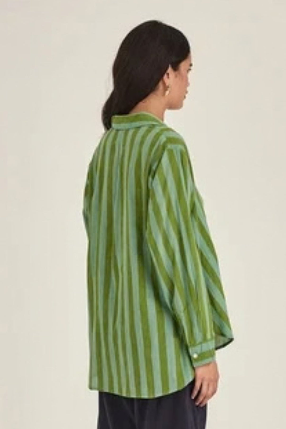 Positano Stripe Shirt (Green)