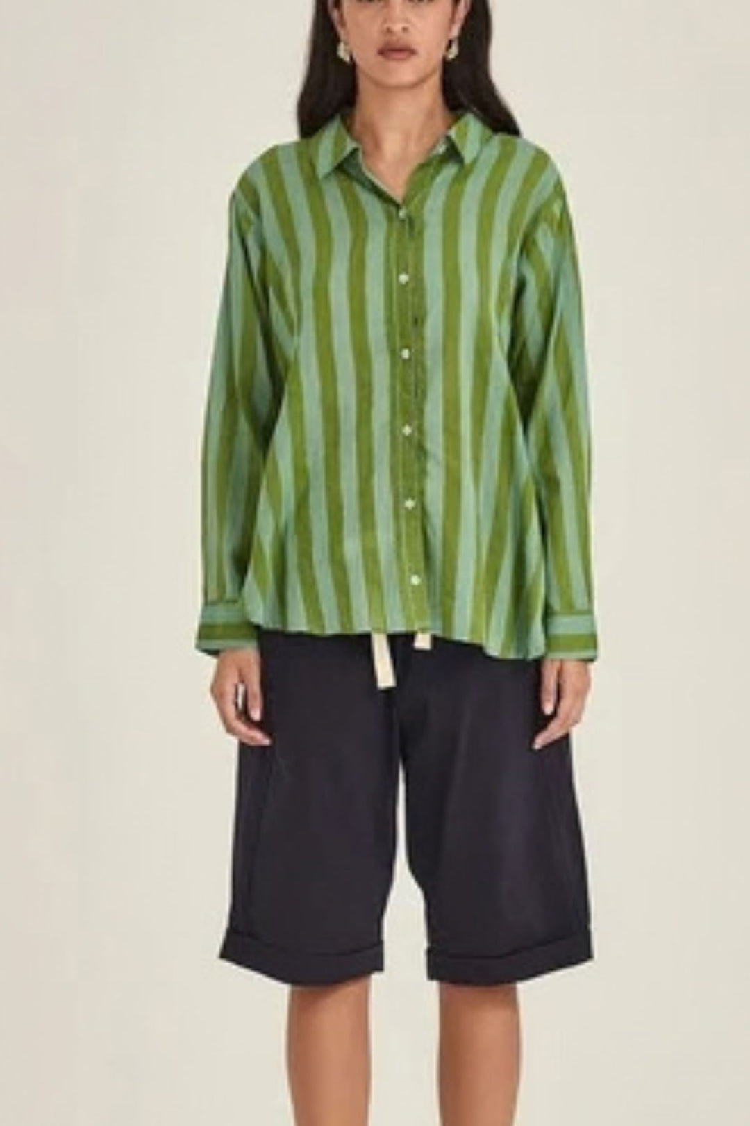 Positano Stripe Shirt (Green)