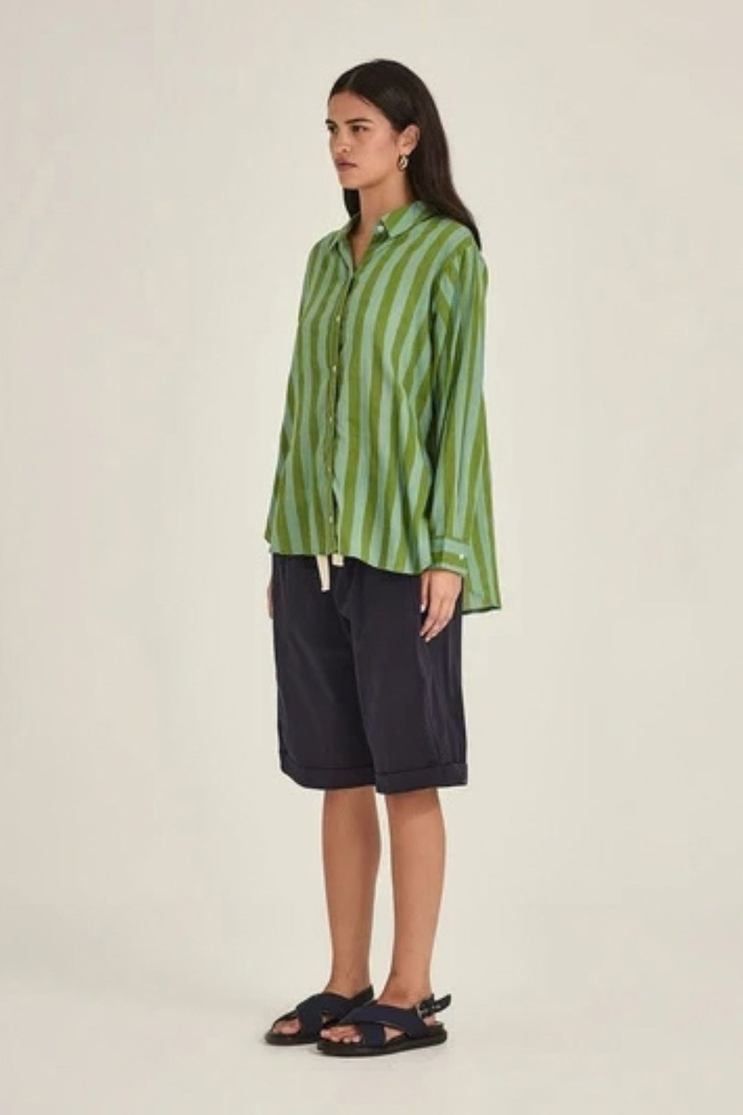 Positano Stripe Shirt (Green)