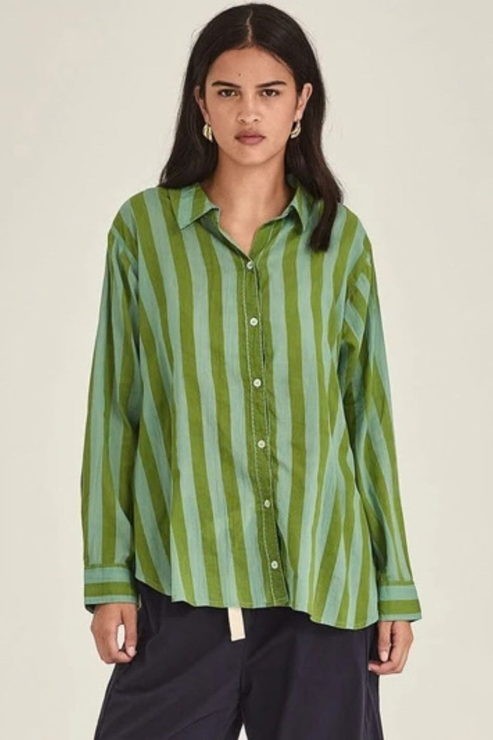 Positano Stripe Shirt (Green)