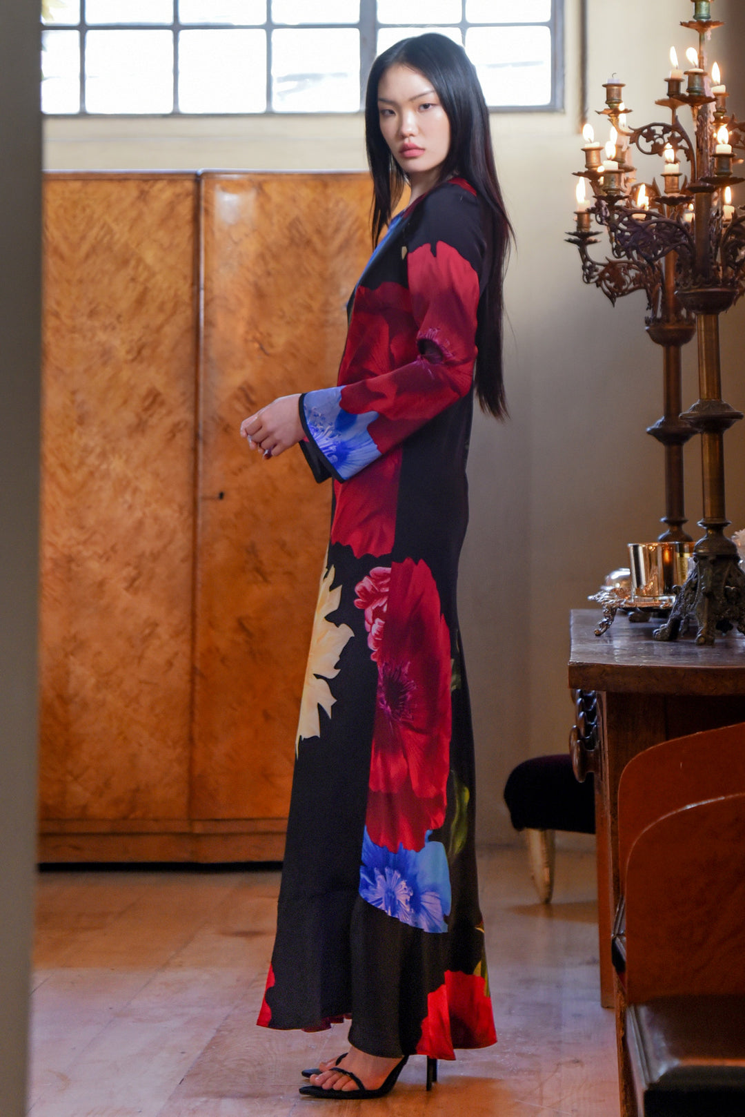 GLOW FOR IT Dress (Black Floral)