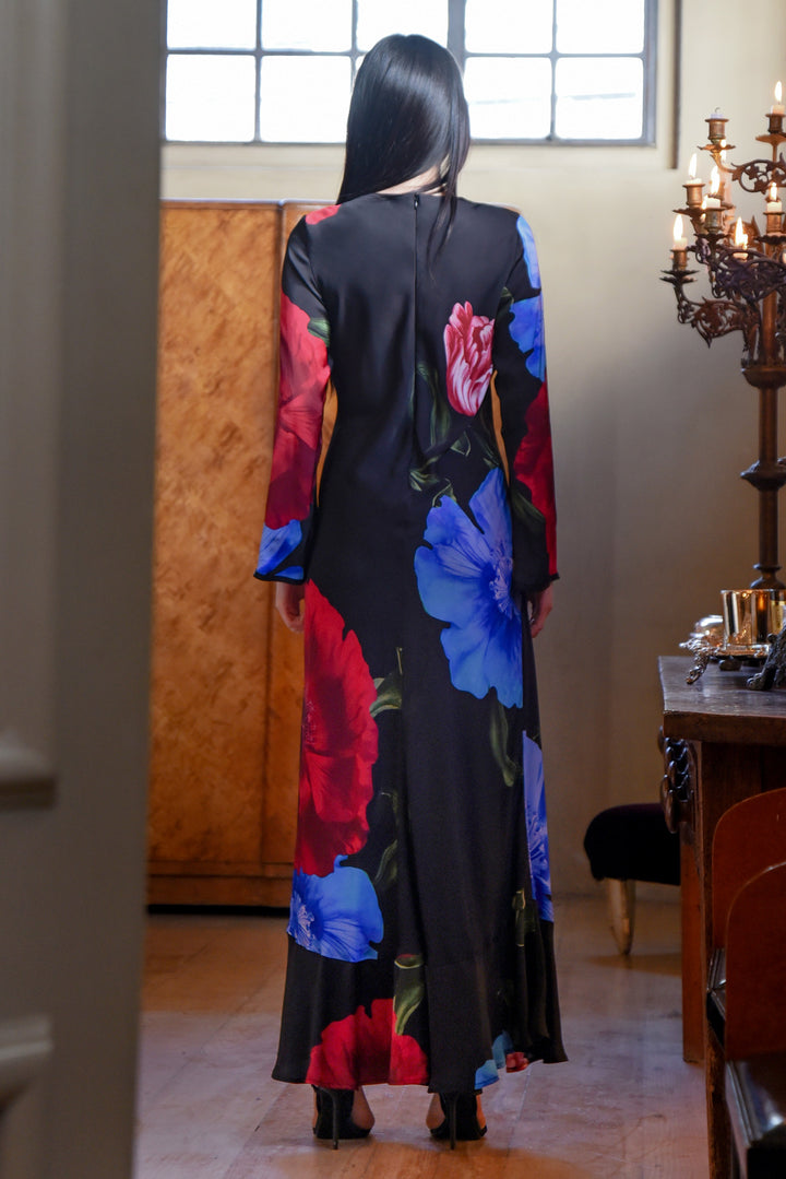 GLOW FOR IT Dress (Black Floral)