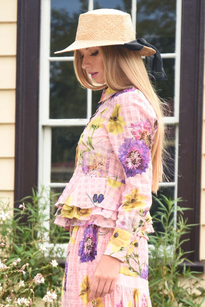 GOOD GOSSIP SHIRT (Pink Floral)