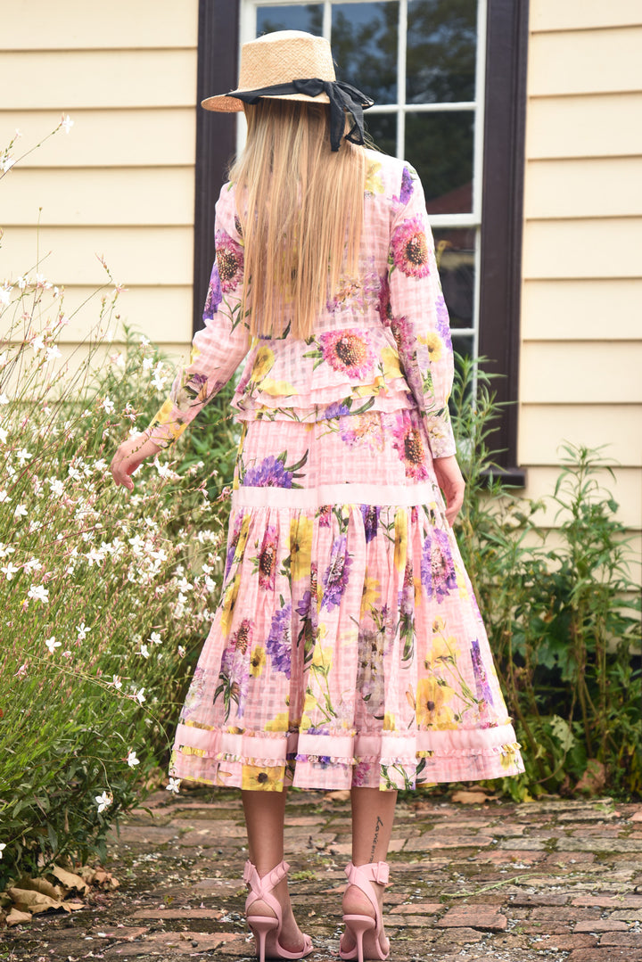 HUSTLE BUSTLE SKIRT (Pink Floral)