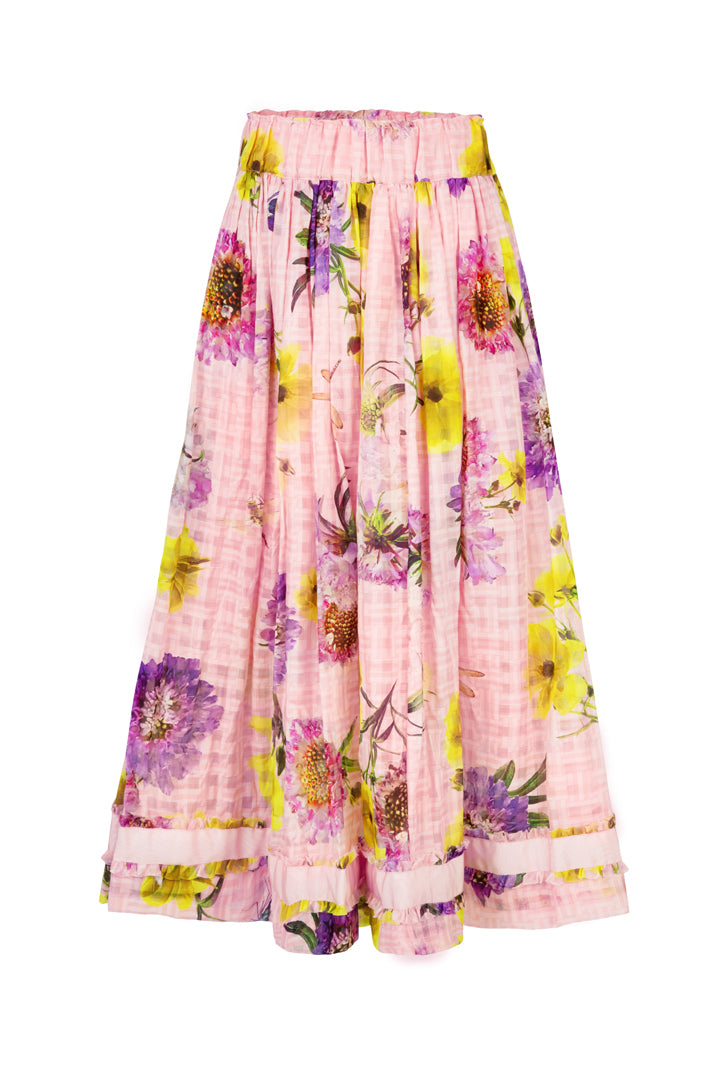 HUSTLE BUSTLE SKIRT (Pink Floral)