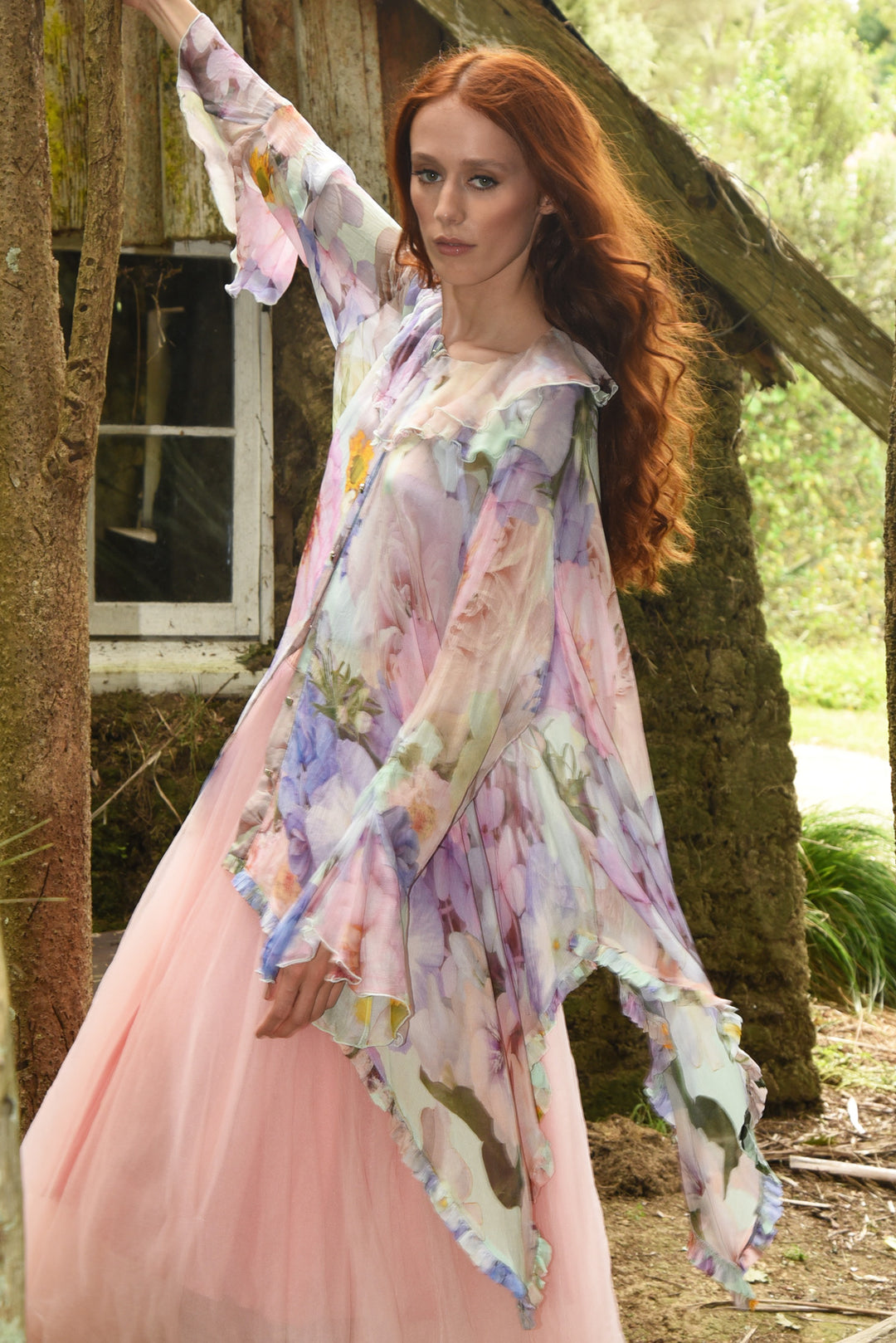 BOP FRILL YOU DROP TOP (Pastel Floral)