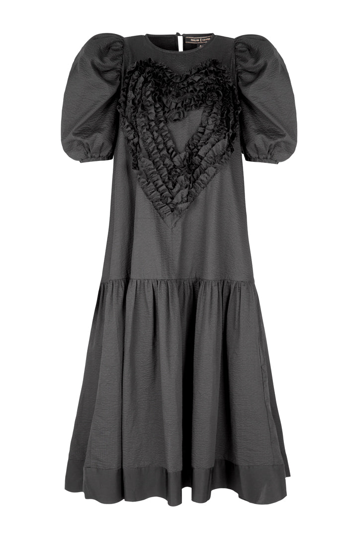 RACING HEARTS DRESS (Black)