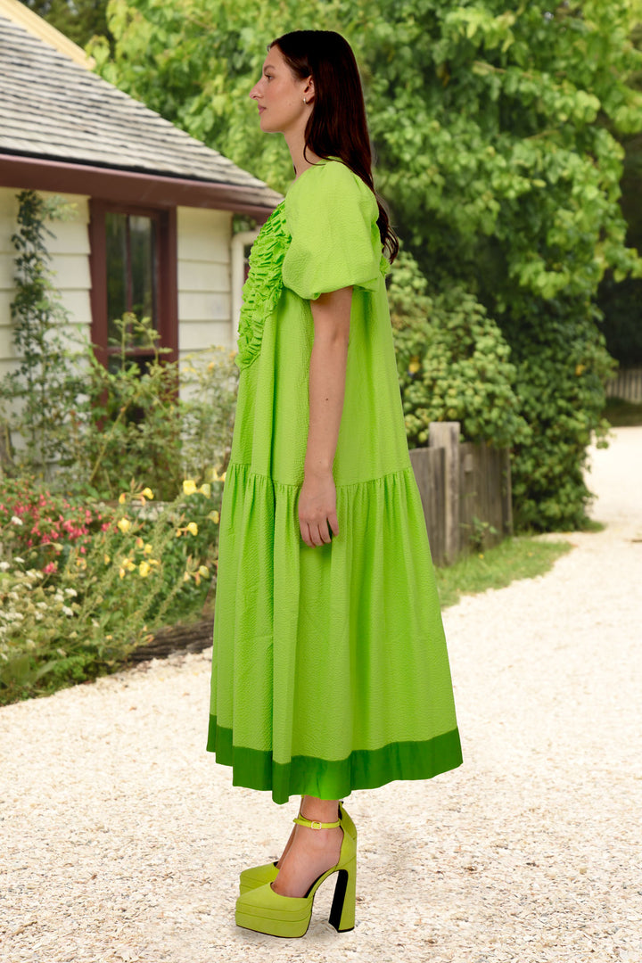 RACING HEARTS DRESS (Lime)