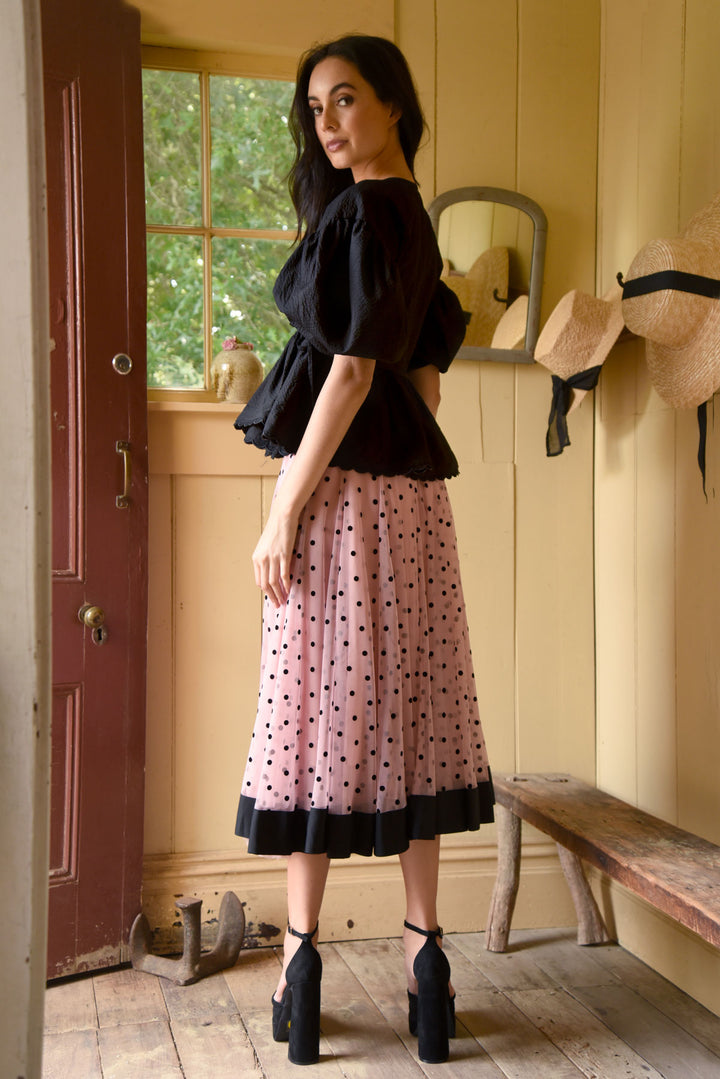 FLARE FOR FUN SKIRT (Blush/Black)