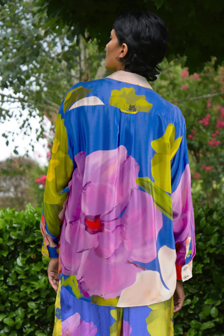 Drift Away Shirt (Cobalt Floral)