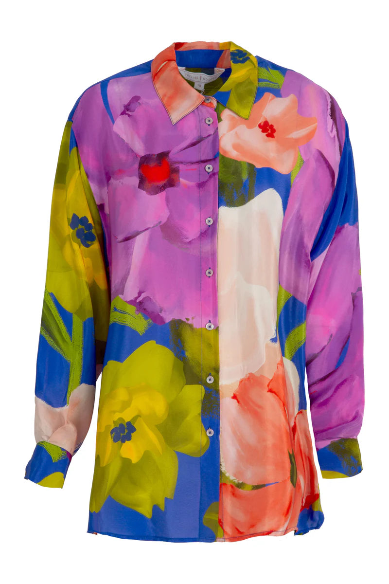 Drift Away Shirt (Cobalt Floral)