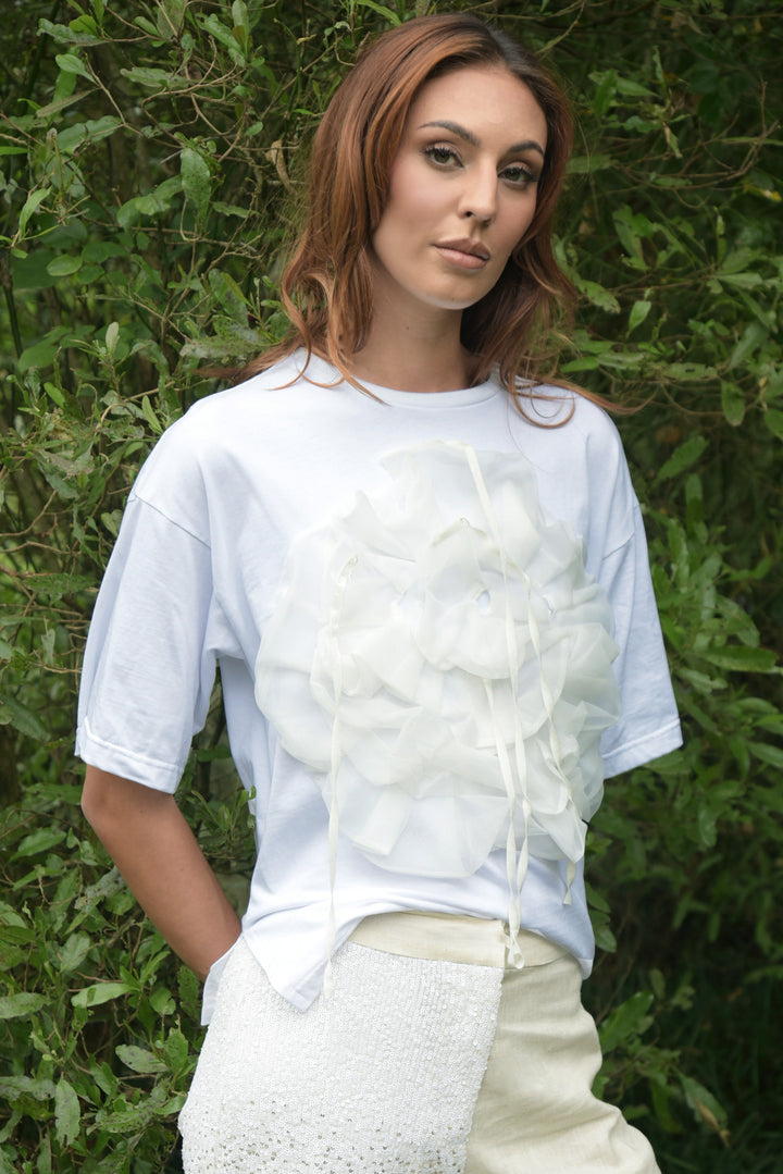 MY HEART ROSE ON T-Shirt (White)