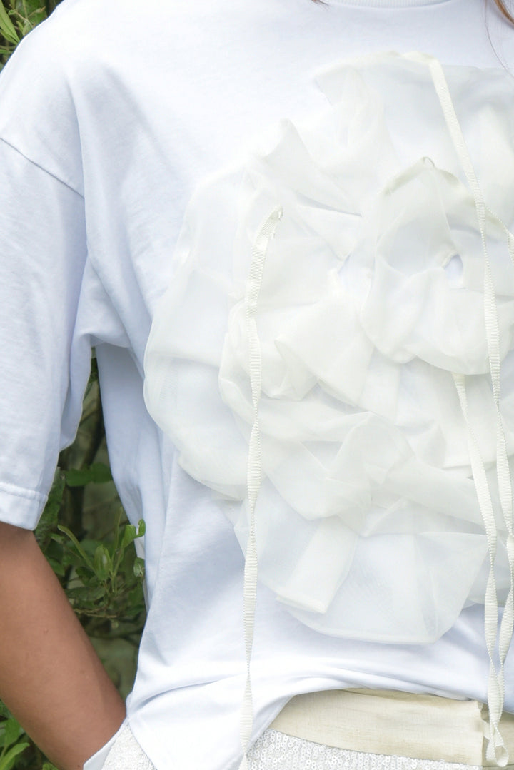 MY HEART ROSE ON T-Shirt (White)