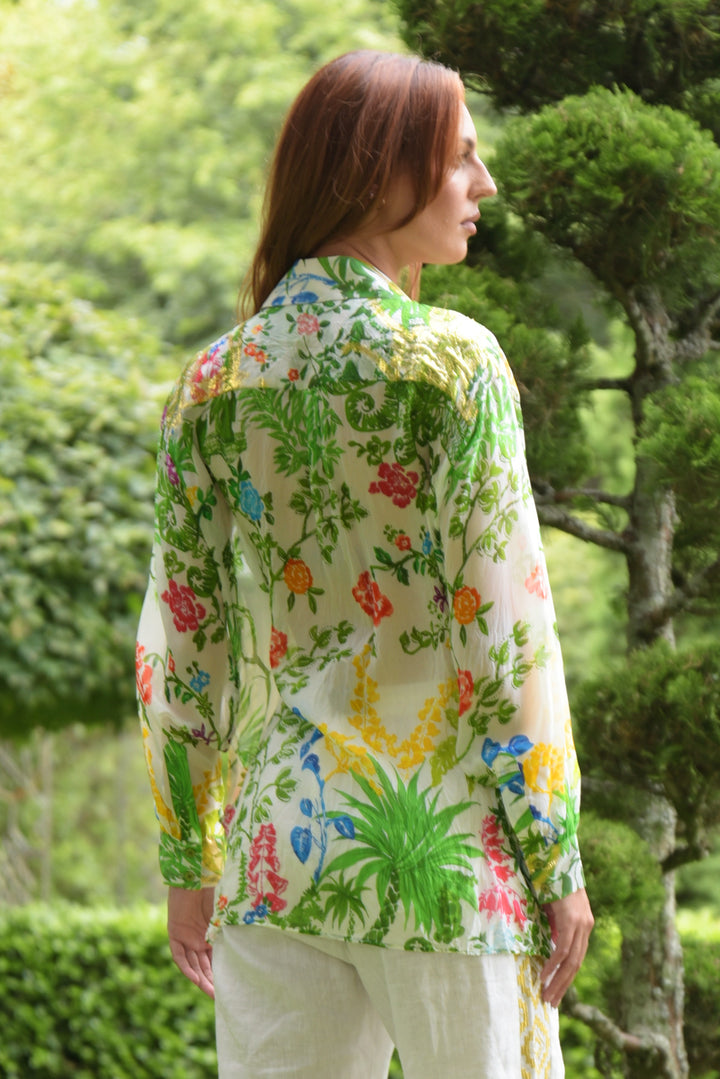 Drift Away Shirt (Green Floral)