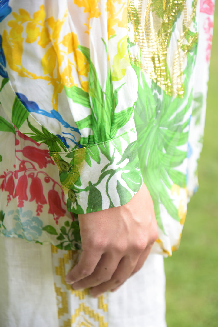 Drift Away Shirt (Green Floral)