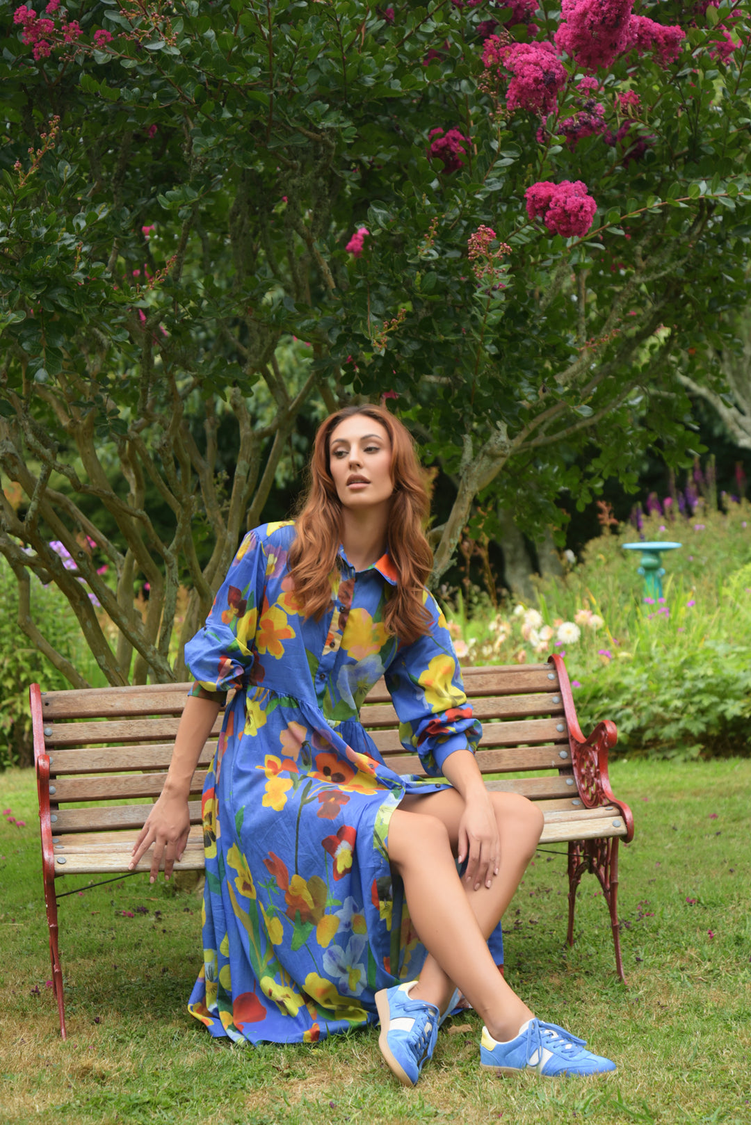 TIED Effects Dress (Cobalt Floral)