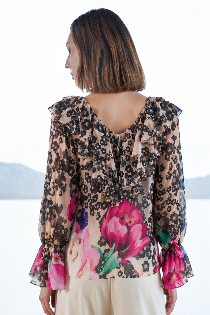 FRILL ON MY MIND Blouse (Vintage Floral)