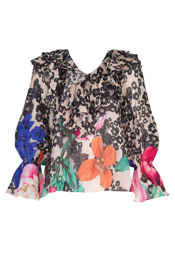 FRILL ON MY MIND Blouse (Vintage Floral)