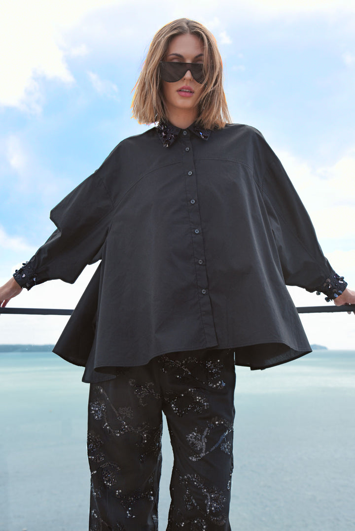 TIME TO SHINE Shirt (Black / Black)