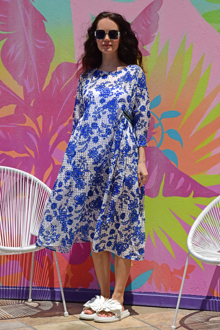 NICE N EASY Dress (Blue/White)