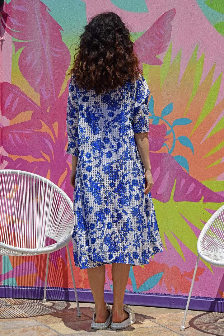 NICE N EASY Dress (Blue/White)