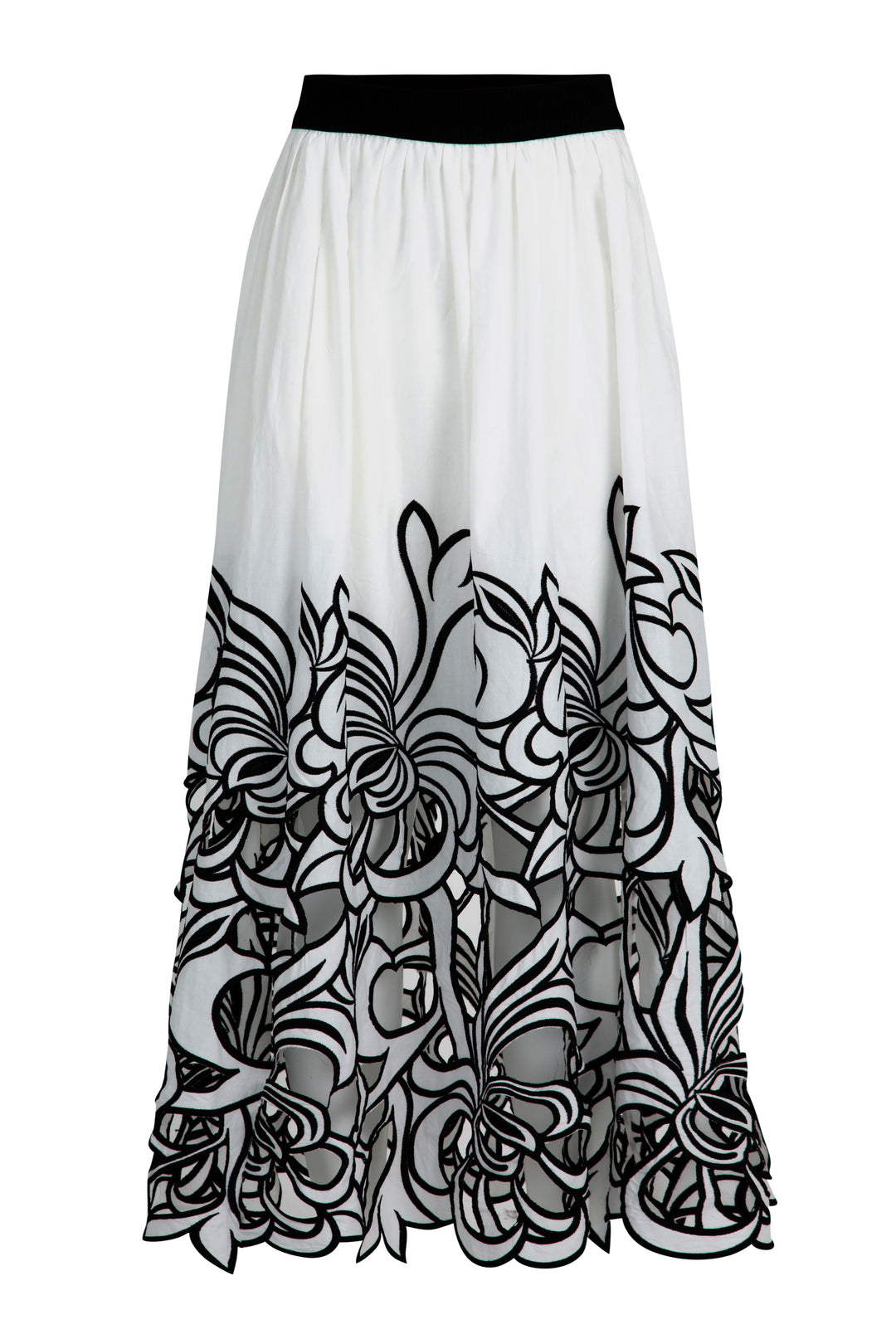 FLIRTY GIRL SKIRT (White / Black)
