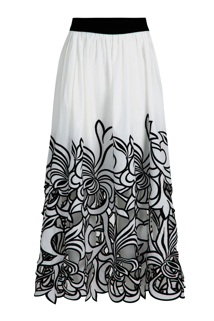 FLIRTY GIRL SKIRT (White / Black)