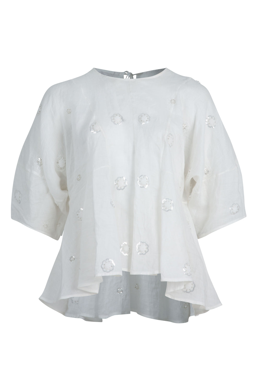 SAY A LITTLE FLARE Top (White)
