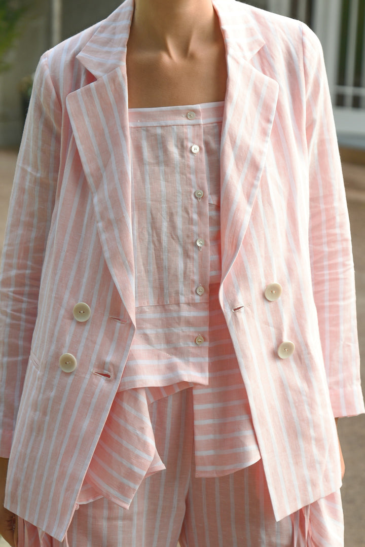 BLAZER CUTTING Blazer (Pink Stripe)