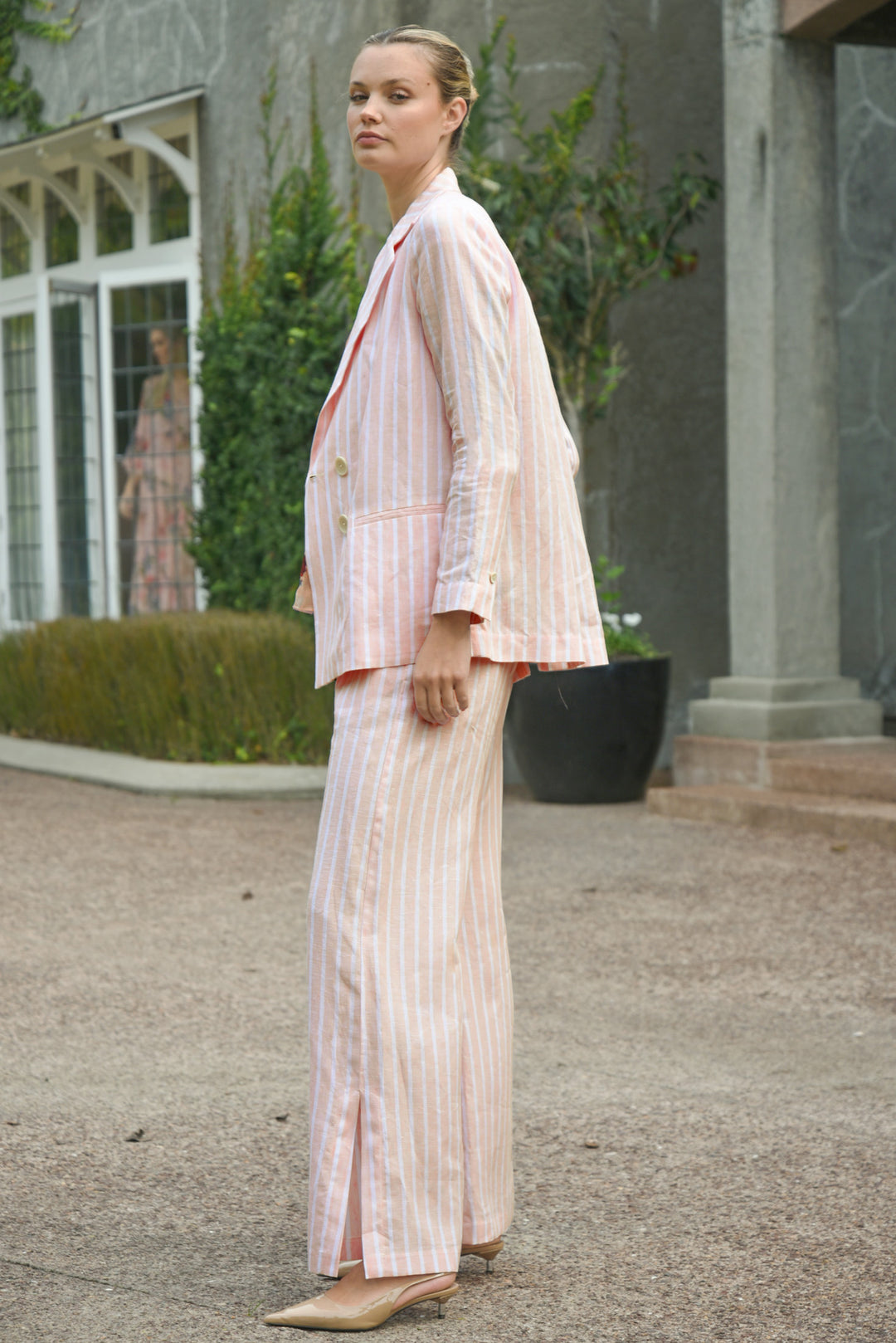 WALK AND TALK Trouser (Pink Stripe)