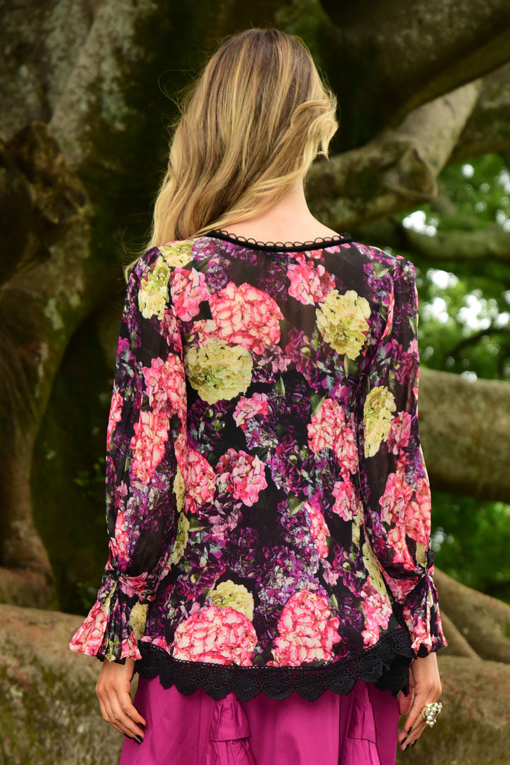 MILES PER FLOWER Top (DARK FLORAL)