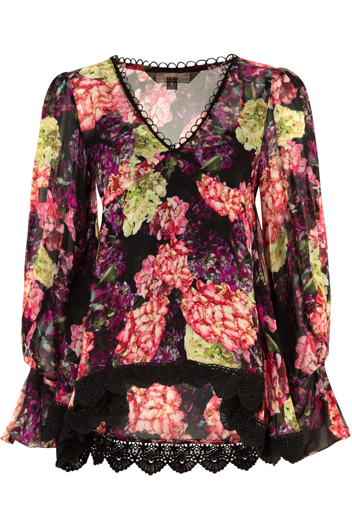 MILES PER FLOWER Top (DARK FLORAL)