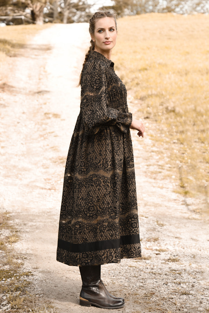 AFTER DARK Dress (Olive/Black)