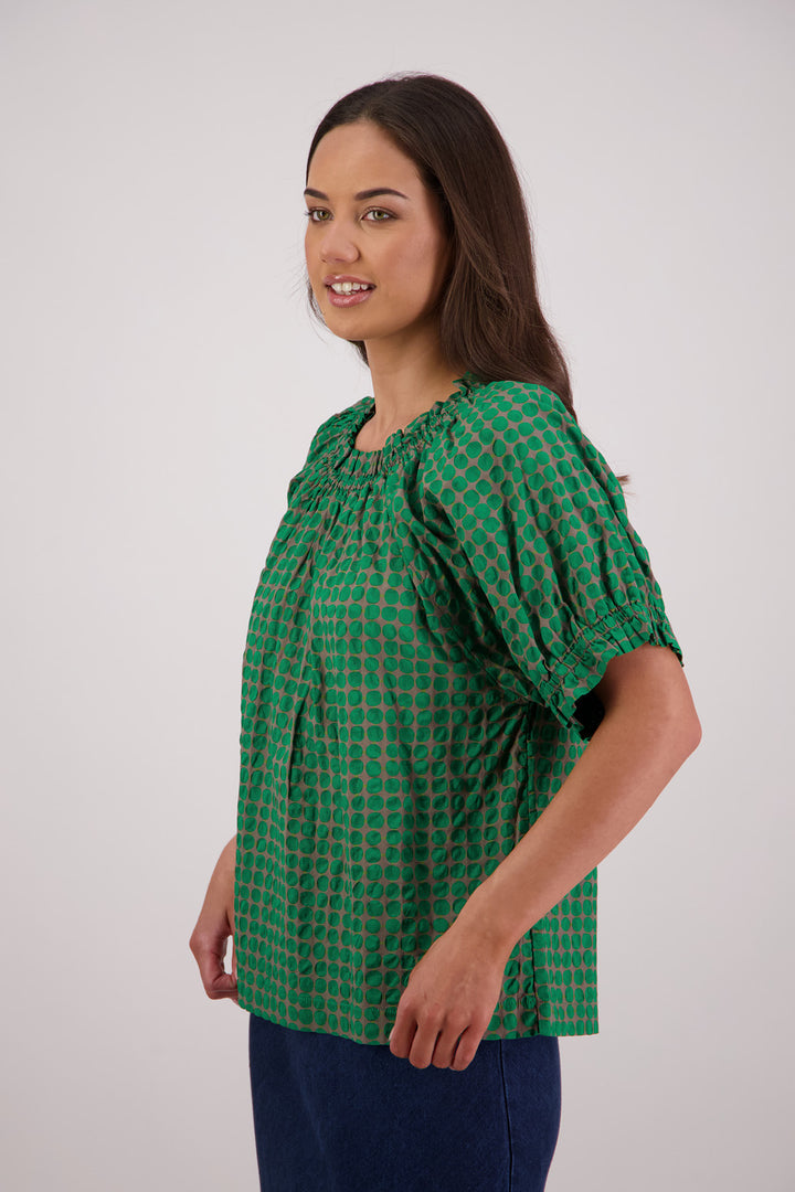 Tammy Top (Grey/Green)