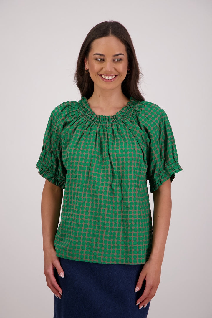 Tammy Top (Grey/Green)
