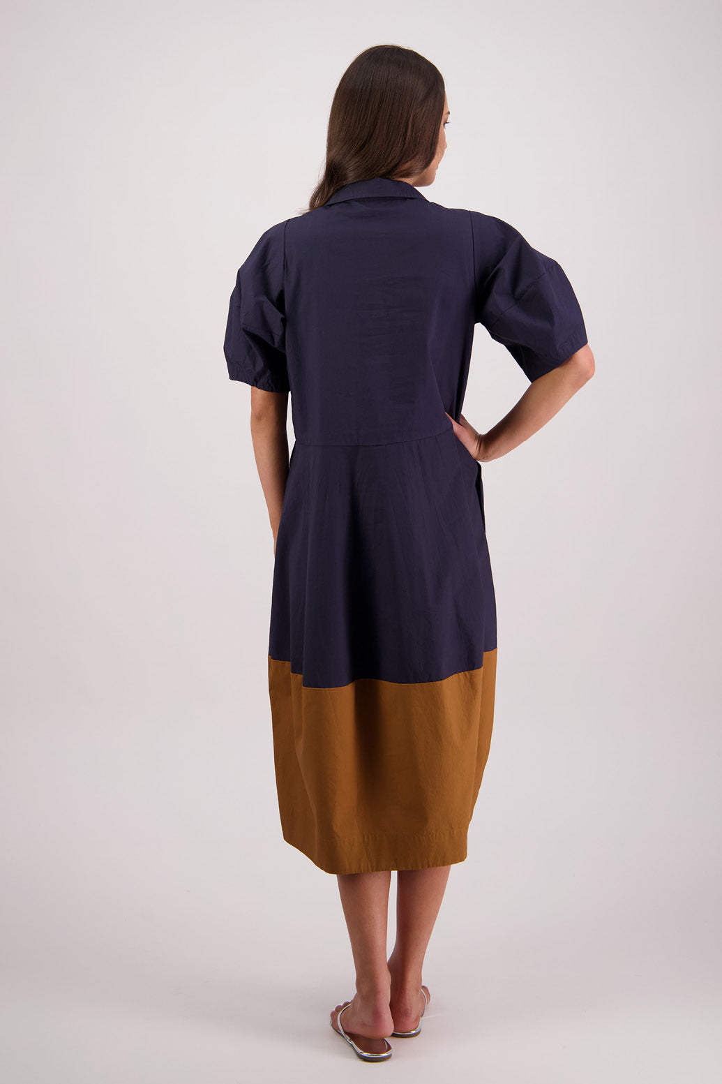 Tamsin Dress (Ink/Tan)