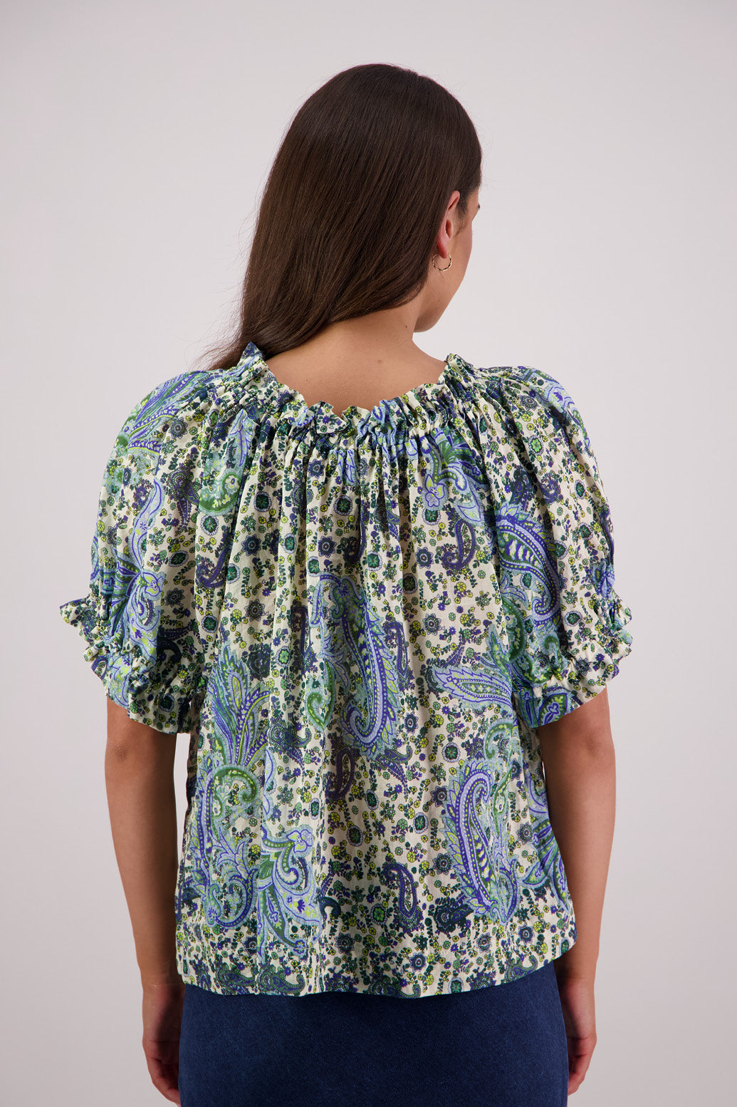 Teddy Top Ramie (Blue Paisley)